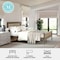 Martha Stewart Jax Queen Size Solid Wood Platform Bed w/Rattan Headboard and Footboard, Brown Gray MG-090022-Q-WOAK-MS - alternate 9